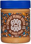 GOOD GOOD Crunchy Peanut Butter Keto Friendly - Low Carb & No Added Sugars - Vegan - No Palm Oil or Preservatives - Non-GMO - 12 oz / 340g (Pack of 1)