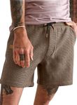 JMIERR Mens Summer 5" Shorts Elastic Waist Drawstring Casual Waffle Athletic Gym Workout Lounge Short Pants with Pockets, S,Light Brown