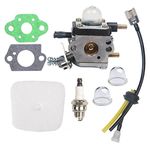 OxoxO Carburetor C1U-K54A Air Filter Fuel Spark Plug kit for 2-Cycle Mantis 7222 7222E 7222M 7225 7230 7234 7240 7920 7924 Tiller/Cultivator