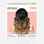 Streax Hair Colour Highlight Kit | Blonde Hair Colour, Vibrant Blonde - Pack of 1 I Enriched with Walnut & Argan Oil I Hair Colour for Women | Rich, vibrant, Easy to use, DIY Application