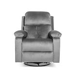 Wakefit Recliner Chair | 3 Years Warranty | Recliner Sofa, Recliner Sofa Set for Living Room, Recliner Sofa 1 Seater, Diwali Gifts, Rocking & Revolving - Stargazer (Velvet Fabric, Space Grey)