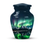 JAGASY Aurora Northern Lights Urn for Mom - Aurora Borealis - Memorial Urns for Human Ashes - Aurora Urn - Urns for Human Ashes for Mother - Urns for Ashes Adult Female - Human Urn(Size 3inch, 1Pcs)