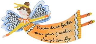 Cathedral Art Never Drive Faster Than Your Guardian Angel Can Fly Visor Clip, Pewter