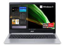 Acer Aspire 5, 15.6" FHD IPS, AMD Ryzen R5-5500U, 8GB DDR4, 256GB SSD, Win 11, Silver Laptop, A515-45-R74Z
