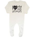 Shopagift Baby I Love My Grandpa Lots and Lots Sleepsuit Romper White