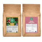 City Garden Supply Gaia Green Organics Granulated All Purpose and Power Bloom Fertilizer for a Wide Range of Vegetables, Flowering and Fruiting Crops. 650g Each