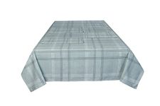 Sleepdown Check Printed Decorative 100% Cotton Half Panama Table Cloth for Dining Table - Durable Stain Resistant Table Cover - Green - 137cm x 178cm