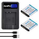 DuraPro 2Pcs NP-50 NP 50 Battery + Charger for Fujifilm FinePix F100fd; FINEPIX F200EXR; FinePix F300EXR F50fd F550EXR F600EXR ; Kodak KLIC-7004 PENTAX D-LI68 SiOnyx Aurora SX-50