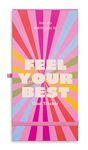 ban.do Good Intentions Goal and Habit Tracker Notepad, List Pad Includes 80 Perforated Sheets, Ink Pen Loop, and Elastic Band Closure, Feel Your Best (Pink)