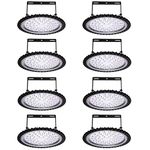 BAM - Store 200W LED UFO High Bay Lights Dimmable 16000 Lm Garage Lights Lamp, IP65 Warehouse 220V 6000K-6500K Daylight Barn Shop Industrial Factory Commercial High Bay LED Lighting Fixture,8 Pack