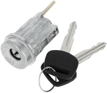 Partuto Ignition Lock Cylinder with Keys - Toyota Corolla 1998-2002 Metal Silver Tone Steering Lock Cylinder 1 Set