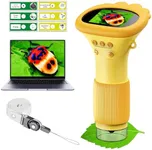 WINWEND Kids Microscope Pocket Microscope - 1000X Portable Microscope for Kids | Photo and Video Mini Microscope | 2'' Digital Little Scientist Microscope for Kids Over 3 Years Old