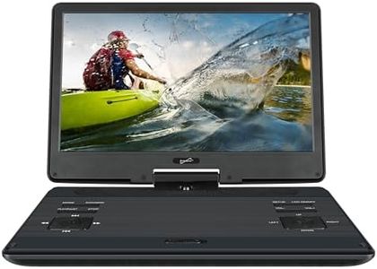 Supersonic SC-2514 14" Portable DVD Player with Built-in Hybrid TV Tuners, LED 270° Swivel Display, USB/SD Inputs, Built-in Speakers, Supports Multiple Formats, AV Input/Output, AC/DC Power