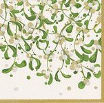 Modern Mistletoe by Masaki Ryo Caspari Lunch Napkins 20 in Pack 3 ply 33 cm Square