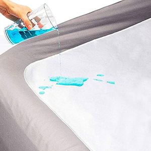 Duro-Med Waterproof Sheet and Mattress Protector: Cotton Flannel Sheets with Synthetic Rubber Bottom - Machine Washable Flat Cloth Cover for Bed, Crib, or Changing Table - White, 36x72