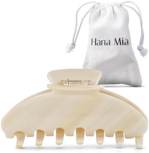 Luxury Creme Claw Clip for Women | Our Large 4 Inch Hair Clip Creates Beautiful Half Ups, Secure Updos & Chic Daily Styles | Premium Acetate Claw with Secure Hold & Snag Free Teeth for Easy Styling