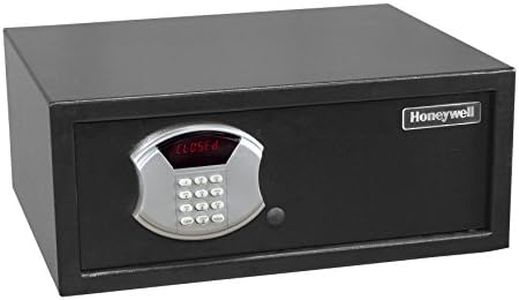 Honeywell Safes & Door Locks - Hideable Safe Box with Hotel-Style Digital Lock - Low Profile Cash Safe with LED Display - Steel Security Safe with 2 Emergency Keys Included - 1.0 CU - Black - 5105