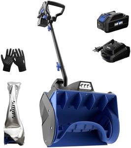 SOYUS Cordless Snow Shovel, 20V Electric Snow Blower, 12-Inch Clearing Width & 20-Ft Snow Throw, with LED Spotlight and Adjustable Front Handle (4.0Ah Battery, Quick Charger and Dust Cover Included)