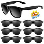 ASTARON Black Sunglasses Bulk,6 Pack Sunglasses Party Favors for Summer Beach Pool Wedding Party,Great Gift for Pool, Birthday Party Supplies Goody Bag Favors