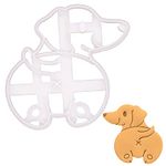 BAKERLOGY Smiling Dachshund Butt Cookie Cutter - Detailed Biscuit Cutter Design for Baking and Crafts, Ideal on Fondant, Dough, Clay