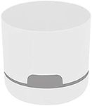 Decor Springtime Round Self-Watering Plant Pot, White, 130 mm