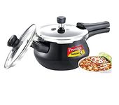 Prestige Deluxe Duo Plus Hard Anodised Outer Lid Handi Pressure Cooker With Stainless Steel Lid 3.0 Liters and Glass lid