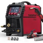 ARCCAPTAIN 250A MIG Welder 110V 220V, 6-in-1 Gas MIG/Gasless Flux Core MIG/Stick/Lift TIG/Spool Gun/Spot Welding Machine Aluminum Welding Machine Professional Welder Machine with Large LED Display