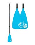 Boardworks Riptide 3-Piece SUP or Stand Up Paddle Board Paddle | 85 Sq. in. Fiberglass Blade | Adjustable Aluminum Shaft, 70-86 Inches, Blue (8050026)