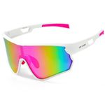 EXP VISION Cycling Goggles Polarized Sports Sunglasses, Baseball Softball Sunglasses UV 400 Riding Glasses for Running, Biking, Fishing (Pink)