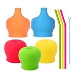 TOUGS Silicone Sippy Straw Cup Lids