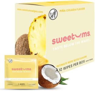 Sweetums Feminine Wipes For Women, Individually Wrapped - pH Balanced Flavored Intimate Wipes - Pack of 10 (Pina Colada)