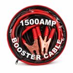 AJIGNA MART 1500 AMP Heavy Duty Car Battery Booster Cable | Copper Jumper Wire Cables with Heavy-Duty Alligator Clamps | Emergency Jump Start Cable for Cars, SUVs, Trucks & Vehicles