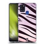 Head Case Designs Tiger Fad Animal Prints Soft Gel Case and Matching Wallpaper Compatible With Samsung Galaxy A21s (2020)