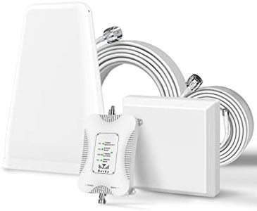 Cell Phone Booster for Home and Office,Up to 5,500Sq Ft,Boost 5G 4G LTE 3G GSM Data & Voice Signal for Verizon AT&T and All U.S. Carriers, FCC Approved Cell Phone Signal Booster Kit White