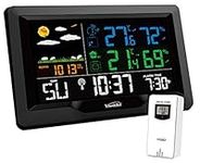 Youshiko YC9442 (Official 2024 UK Version) Wireless Weather Station, Radio Controlled Clock, Indoor Outdoor Temperature Thermometer, Humidity, Barometric Pressure, Ice Alert