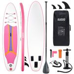 SUDOO 10FT 3M Inflatable Stand Up Paddle Board SUP Board 6” Thick Surfboard Lightweight Non-Slip EVA Deck SUP Package Complete Kit for All Skill Beginners Adults Fishing Yoga Surfing