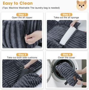 MIXJOY Dog Car Seat Bed – Grey Pet Travel Booster