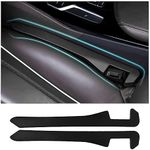 2PCS Car Seat Gap Filler - Elastic Car Seat Gap Filler Organizer Universal for Car Truck Suv Between Seat and Console - Prevent Items from Droping - Add Style to Your Car Accessories (Black/2pcs)