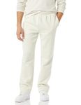 Amazon Essentials Men's Fleece Open Bottom Joggers (Available in Big & Tall), Off-White, S