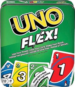 UNO Flex Card Game for Family Night Where Cards Change Color When Flexed in Collectible Tin Box (Amazon Exclusive)