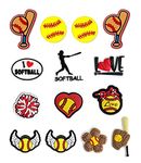 Sports Shoe Charms for Croc Clog Shoe Decoration,Baseball Volleyball Softball Soccer Football Basketball Hockey Shoe Charms Accessories Pack for Boy Girl Women Men, Polyvinyl Chloride, No Gemstone