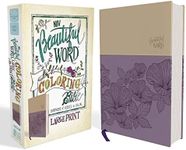 NIV, Beautiful Word Coloring Bible, Large Print, Leathersoft, Purple/Tan: Hundreds of Verses to Color