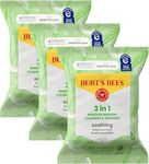 Burt's Bees Aloe Vera Face Wipes, for Sensitive Skin, Soothing Makeup Remover & Facial Cleansing Towelettes, 30 Ct. (3-Pack)