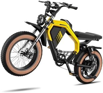 Luckeep M5 Electric Bike for Adults 2000W Peak 37.5MPH, 52V/40AH Dual Battery,Maxc 160 Miles Range 20" Fat Tires Electric Dirt Bike, Electric Motorcycle Dual Hydraulic Brakes & Full Suspension
