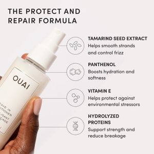 OUAI Leave-In Conditioner & Heat Protectant Spray – Detangling, Shine, 140ml