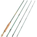 Sougayilang Fly Fishing Rod 4-Piece 9-Feet Lightweight Ultra Portable Fly Fishing Pole for Trout Salmon Sunfish Outfit Travel Fishing-SG4905-Green