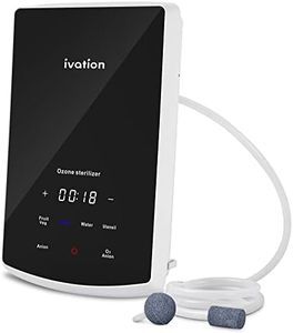 Ivation Multipurpose Ozone Sterilizer for Air & Water | Portable Home Deodorizing & Disinfecting System with LED Control Panel, Ionizer, Tube & Diffuser Stones | Purify Toothbrushes, Baby Bottles, Etc