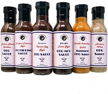 BBQ Sauce | Regional Variety 6 Pack | 12 Fluid Ounce Bottles with Flavor Lock Caps | Alabama White BBQ Sauce | Carolina Gold BBQ Sauce | Kansas City BBQ Sauce | Texas BBQ Mop Sauce | Piedmont BBQ Dipping Sauce | Eastern NC BBQ Sauce | Premium | Crafted in Small Batches | 6-Pack BBQ Sauce Variety – Savor the Best Regional BBQ Styles!