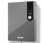 Ranein Electric Tankless Water Heater, 18kW 240V on Demand Instant Endless Water Heater with LED Temperature Display for Residential Whole House Shower, Space Saving