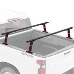 VMBQRTI Black Truck Ladder Rack Universal Aluminum Pickup Truck Ladder Rack